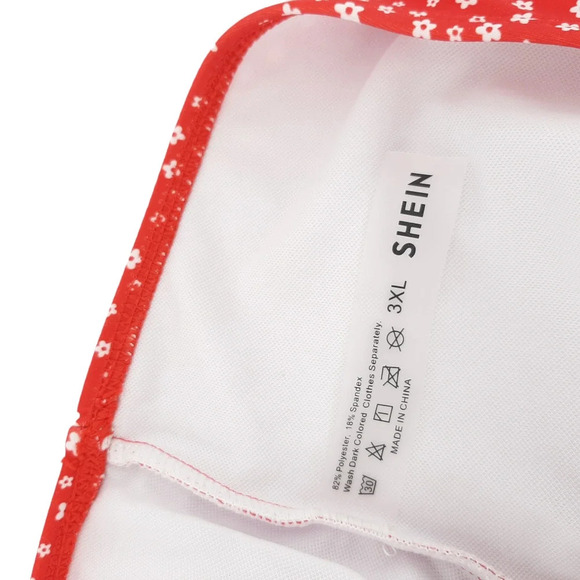 Shein High Waist Ditsy Print Bikini Bottoms Plus Size 3XL - Picture 6 of 6